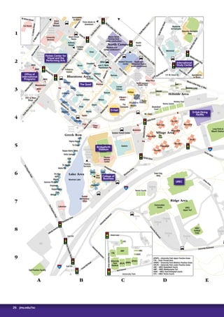 26 jmu.edu/isc
26 jmu.edu/isc
The
Commons
The
Quad
Duke Dog
Alley
Pedestrian
Viaduct
Exit 245
Exit 245
81
81
81
Bluestone Drive
Bluestone Drive
Bluestone Dr.
BluestoneDrive
Champions Drive
MadisonDrive
Carrier Drive
Carrier Drive
Duke Drive
Driver Drive
NewmanDrive
MadisonDr.
Alumnae Drive
Warsaw
Avenue
Warsaw Ave.
Martin Luther King, Jr. Way
Martin Luther King, Jr. Way
Martin Luther King, Jr. Way
OttSt
Grace St.
Grace Street
Grace StreetWalnutLane
SouthMason
Street
SouthMasonStreet
HarrisonStreet
SouthMainStreet–USRoute11
SouthMainStreet
SouthMainStreet–USRoute11
Forest Hill Road
University Boulevard
UniversityBoulevard
University Boulevard
UniversityBoulevard
PortRepublicRoad
PortRepublicRoad
PortRepublicRoad
Hillside Avenue
Chesapeake
SouthWillowStreet
SouthHighStreet
South High Street
Cantrell Avenue
GraceStreet
Grace Street
Avenue
C15
Martin Luther King
Hillside
Bell
McGraw-Long
Hillside Area
Shorts Eagle
Lake Area
Newman Lake
Greek Row
Kappa Alpha Theta
Delta Gamma
Tri-Delta
Sigma Kappa
AST
Alpha Phi
Tri-Sigma
ZTA
ASA
Willow
Oak
Kappa Alpha
Dogwood
Gamma Phi Beta
Maple
Phi Mu
ADPi
Cleveland
Spotswood
Wampler
Ashby
Converse
Gifford
Logan
Bluestone Area
Hoffman
Wayland
Garber
Huffman
Frederikson
Dingledine
Ikenberry
White
Weaver
Chappelear
Hanson
Village Area
Phillips
Chandler
Gibbons
Mr. Chips
UREC
Softball
Field
Long Field at
Mauck Stadium
UREC
Upper Turf
Basketball
Court
Rec
Area
Golf Practice Facility
Rec
Area
University
Recreation
Center
Tennis Courts
Hockey Courts
Tennis Courts
Veterans Memorial
Park
Zane Showker
Field at
Bridgeforth
Stadium
NeffAvenue
PdaoRcilbupeRtro
Devon Lane
University Park
UTC
UBC
USVC
TTA
UMT
University
Park
Stadium
UPLPG UPAPG
UPUPG
UPUPG – University Park Upper Practice Grass
TTA – Track Throws Area
UPAPG – University Park Athletics Practice Grass
UPLPG – University Park Lower Practice Grass
UBC – UREC Basketball Courts
UMT – UREC Multipurpose Turf
USVC – UREC Sand Volleyball Courts
UTC – UREC Tennis Courts
U1
U2
U3
U4
U5
R7
R2
R1R6
R3
S
Q
North
Q
East
Q
West
T
J
A
W
V
B
Y
X
Z
K
E
G
P
P
Convo
C
D8
Convo
G
Convo
F
Convo
A
Convo
BConvo
E
C9
C4
C7
C8
C6C14
C13
R9
C3
Warsaw
Avenue
Parking
Deck
Grace
Street
Parking
Deck
Cantrell
Avenue
Parking
Deck
Service
Vehicle
Parking
N3
C16
Champions
Drive
Parking
Deck
C15
N3
C18
Service
Vehicle
Parking
U1
U2
U3
U4
M
N4
N5
U5
R12
C1, C2, C17, C19
L
R10, R11
R13
R14 C5
Convo
D
Anthony
Seeger
Duke
Music
Miller
Johnston
Sheldon
Burruss
Carrier
Library
Keezell
Wilson
Maury
Moody
Roop
Jackson
Harrison
Showker
Godwin
Convocation
Center
Memorial
Studio Design Center
131 W. Grace St.
Campus
Police
Forbes Center for
the Performing Arts
Memorial
Art Complex
International
Student Center
John C. Wells
Planetarium
Lakeview
Mason Street
Parking Deck
(under construction)
Grace
Street
Modular
University
Services
Grace Street
House
JMAC
1
JMAC
2
JMAC
4
JMAC
6
Massanutten
JMAC
5
1077 S. Main
Street
Alumnae
Hillcrest
House
Grafton
Stovall
Theatre
Varner
Frye
Plecker
Athletic
Center
Bookstore
Sonner
Admissions
Ofﬁce
Madison Union
Wine-Price
North Campus
Steam Plant
Power
Plant
Ridge Area
Madison Hall
(under construction)
Health
Center
Apartments
on Grace
Apartments
on Grace
Student Success
Center
Health and
Behavioral Studies
(under construction)
North Campus
Taylor
Warren
S.LibertyStreet
W. Bruce Street
Ice House
S.MainStreet
A B C D E
1
2
3
4
5
6
7
8
9
Godwin Transit Center
Parking
Services
Three blocks to
downtown
International
Study Center
College of
Business
Bridgeforth
Stadium
D-Hub Dining
Facility
D-Hall
The Quad
UREC
Forbes Center for
Visual and the
Performing Arts
Office of
International
Programs
 