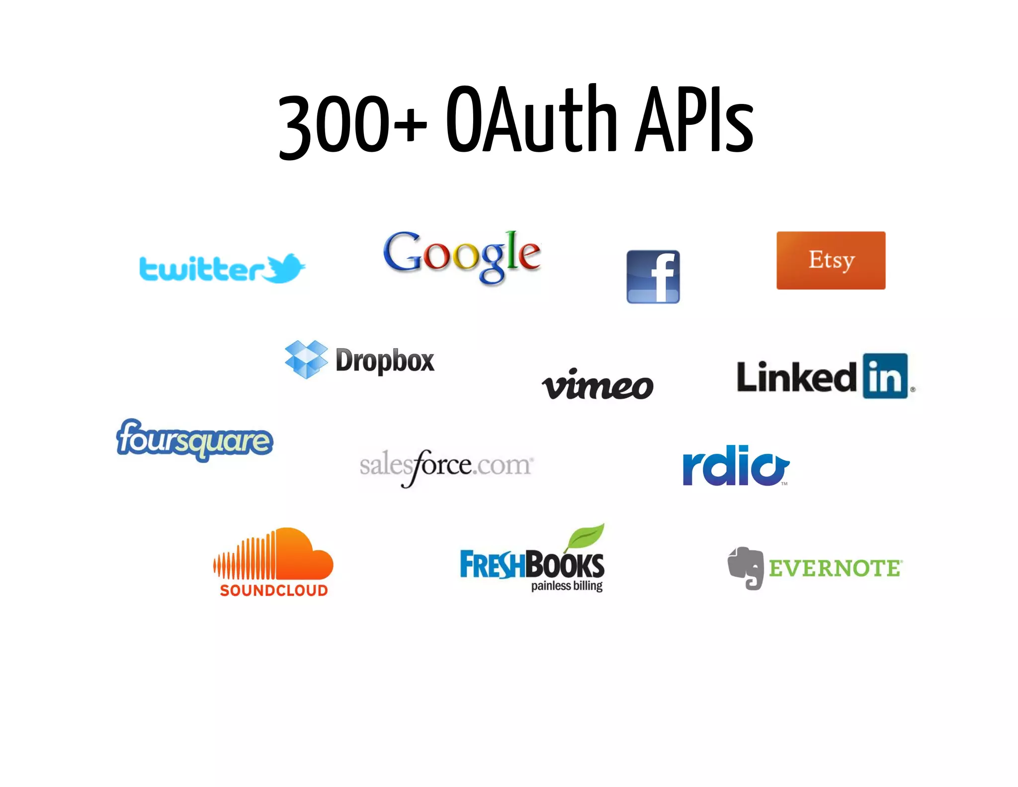 300+ OAuth APIs
 