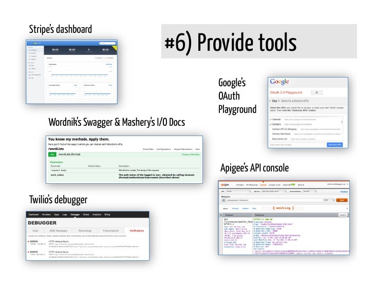 Stripe’s dashboard                                     #6) Provide tools                                              Goog...