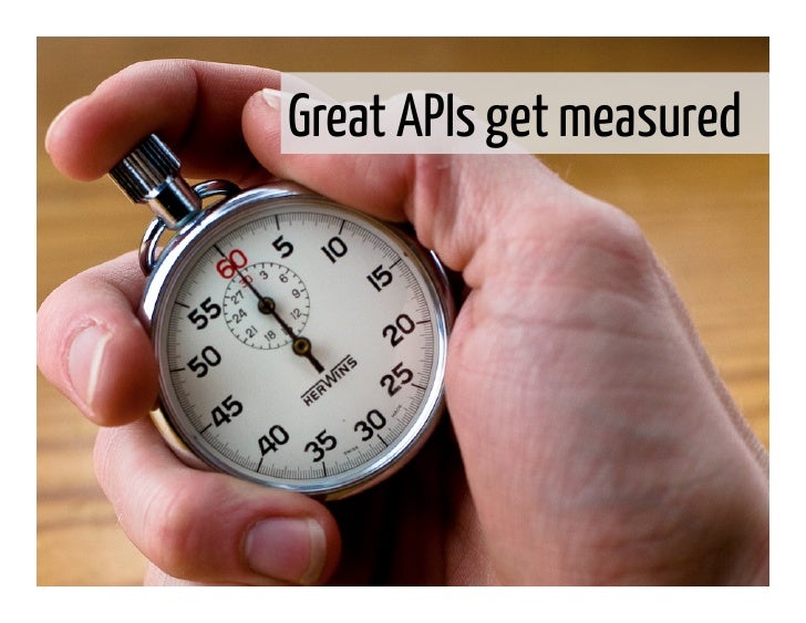 Great APIs get measured       Great APIs get measured 