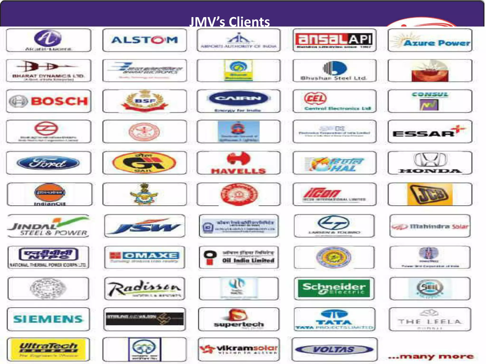 JMV’s Clients
 