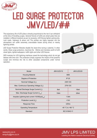JMV’s renowned name in Surge Protection Devices Manufacturer