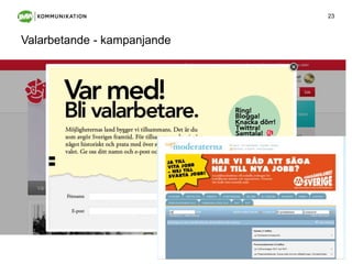 Valarbetande - kampanjande