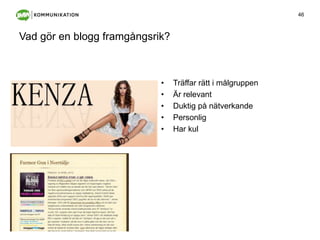 Vad gör en blogg framgångsrik?Träffar rätt i målgruppenÄr relevantDuktig på nätverkandePersonligHar kul