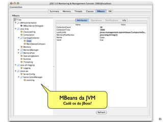 MBeans da JVM
 Cadê os do JBoss?



                     35
 