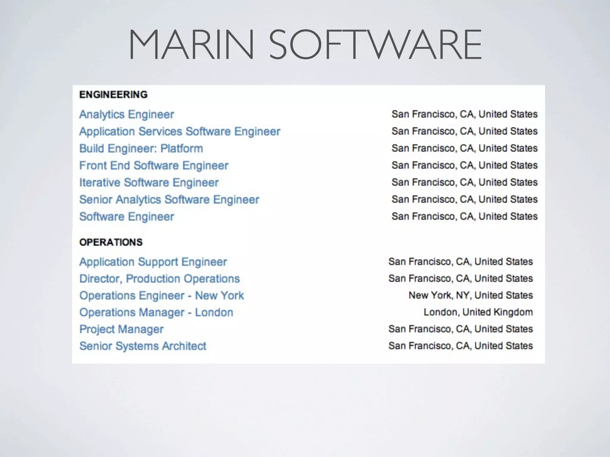 MARIN SOFTWARE