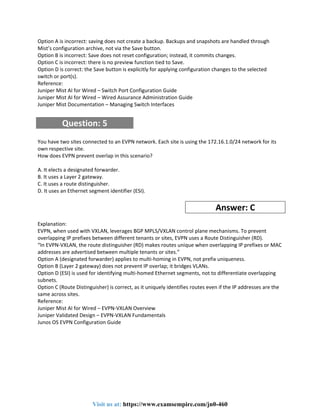 Juniper Mist AI Wired Specialist Exam (JN0-460) Study Guide and ...