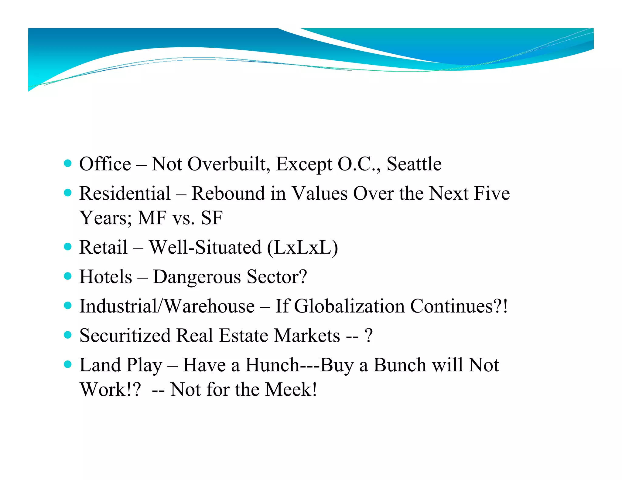 Jnf Commercial Real Estate And Capital Group Economy 2008 Lecture