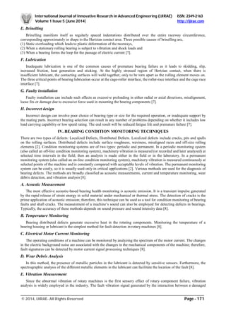 Review of Fault Detection in Rolling Element Bearing | PDF