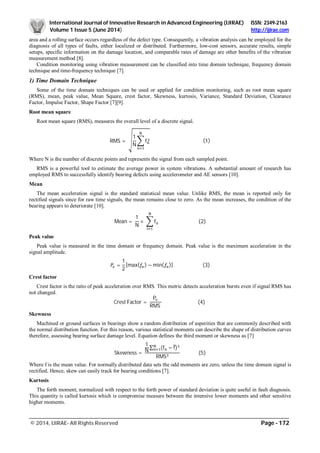Review of Fault Detection in Rolling Element Bearing | PDF