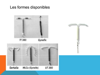 Les formes disponibles 
 