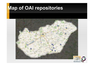 Map of OAI repositories
  p          p
 