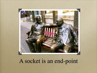 A socket is an end-point
 