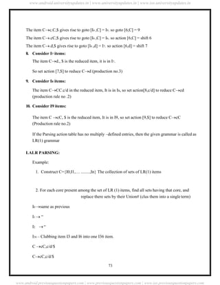 JNTUA COMPILER DESIGN Notes.pdf,for all units | PDF