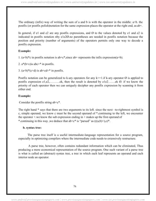 JNTUA COMPILER DESIGN Notes.pdf,for all units | PDF