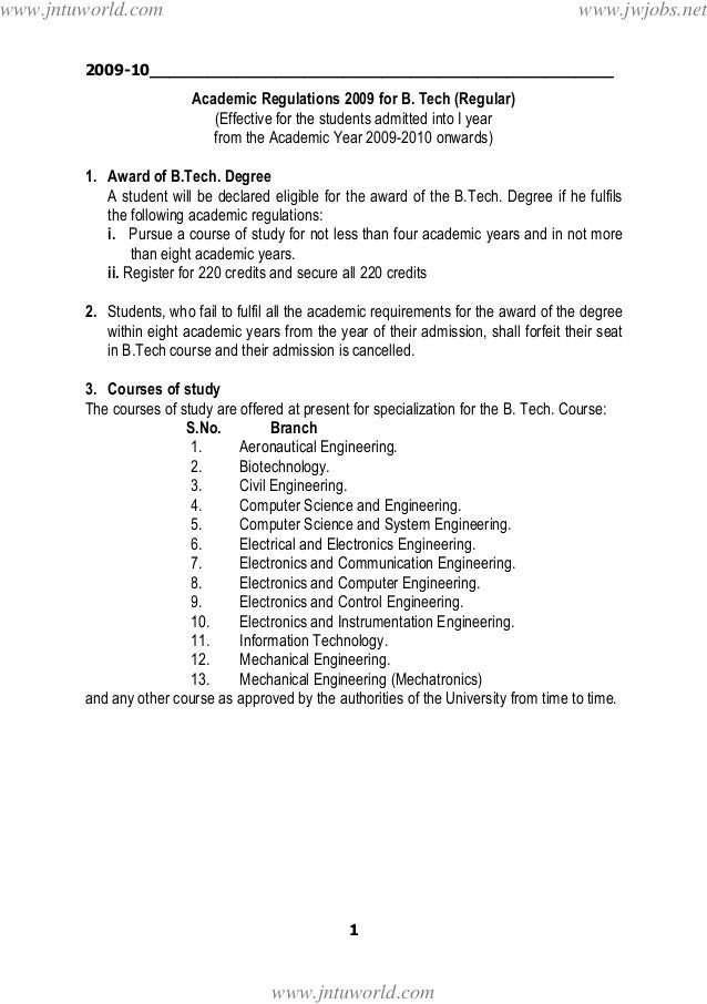 Jntua Mechanical Engineering R09 Syllabus Book