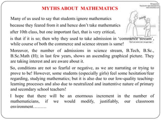 Myth About Math Teaching and Learning in mathematics | PPTX