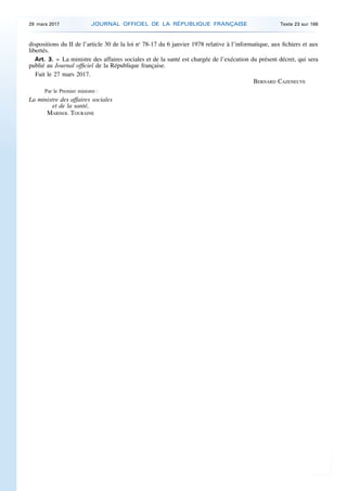 dispositions du II de l’article 30 de la loi no
78-17 du 6 janvier 1978 relative à l’informatique, aux fichiers et aux
lib...