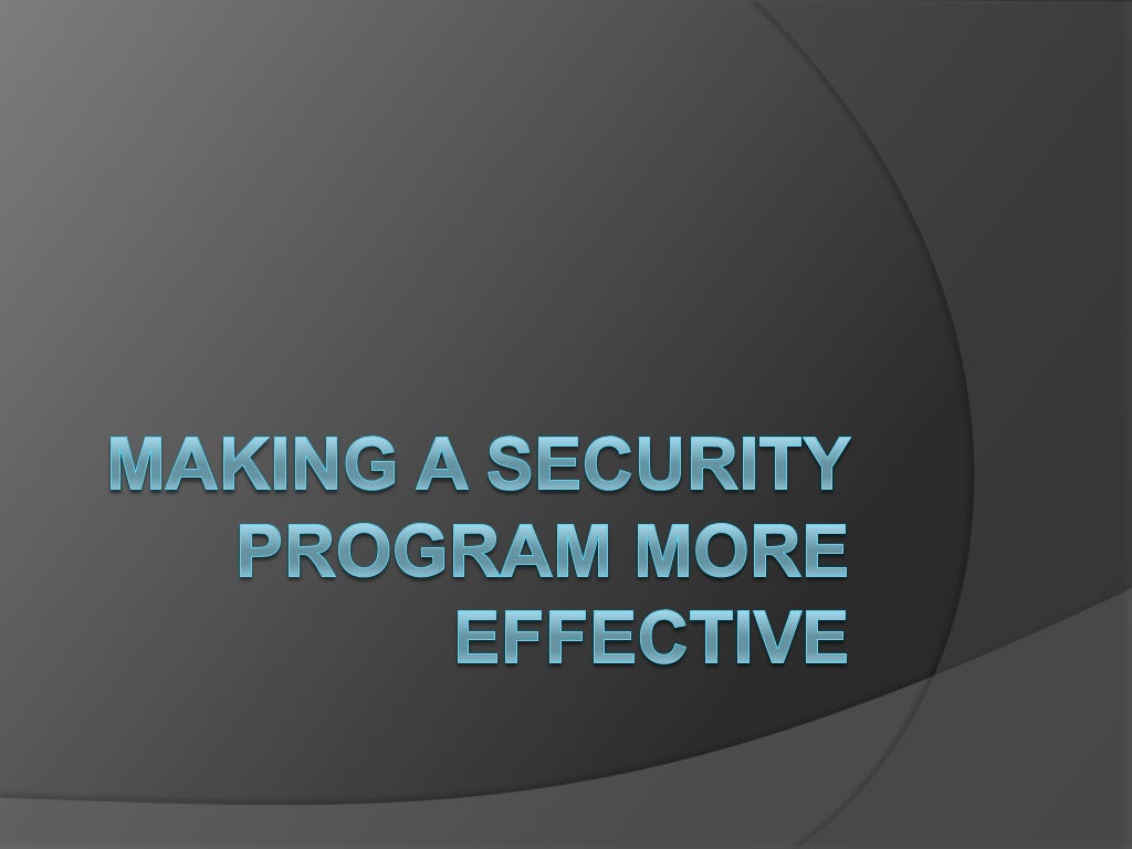 Keys to a More Successful Physical Security Program