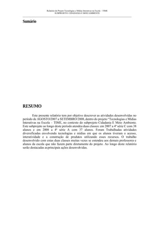 Joana  RelatóRio Parcial Setembro