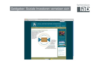 Geldgeber: Soziale Investoren vernetzen sich!