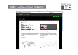 NGOs: Transparent und partizipativ!