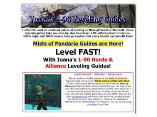 Joana's World of Warcraft level guide