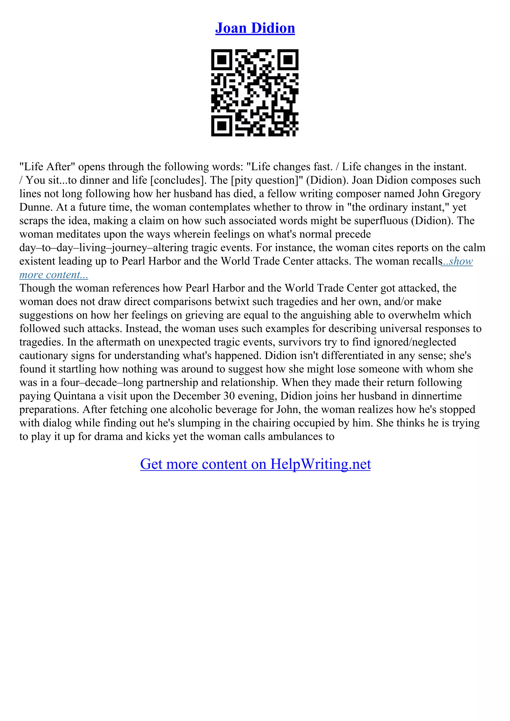 Joan Didion Self Respect Essay PDF