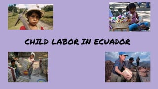CHILD LABOR IN ECUADOR
 