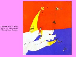 Landscape.  1924/25. Oil on canvas. 47 x 45 cm. Museum Folkwang, Essen, Germany.    