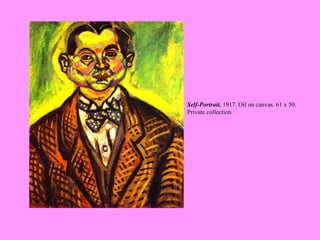 Self-Portrait.  1917. Oil on canvas. 61 x 50. Private collection.   