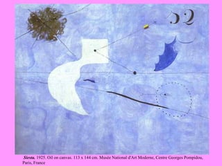 Siesta.  1925. Oil on canvas. 113 x 144 cm. Musée National d'Art Moderne, Centre Georges Pompidou, Paris, France   