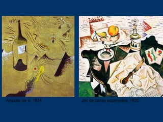 Ampolla de vi, 1924  Joc de cartes espanyoles, 1920 