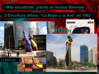 En la vida  más tarde Gan ó  el premio grande en Venice Biennale los murales de los UNESCO edificios Más esculturas  Escultura  última: “La Mujer y la Ave” en 1982 La Defense  