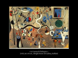 « Le Carnaval d'Arlequin »
(1925, 66 x 93 cm., Abright-Know Art Gallery, Buffalo)
 