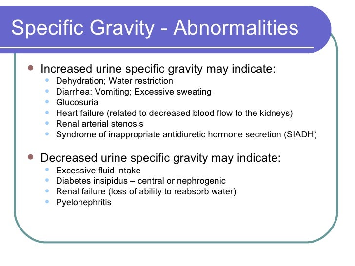 specific gravity of urine specific gravity of urine