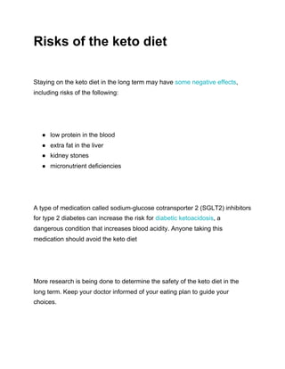 Kito Health Risks keto diet | PDF