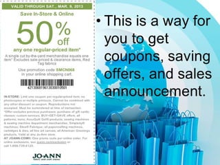 Joann fabrics printable coupon | PPT