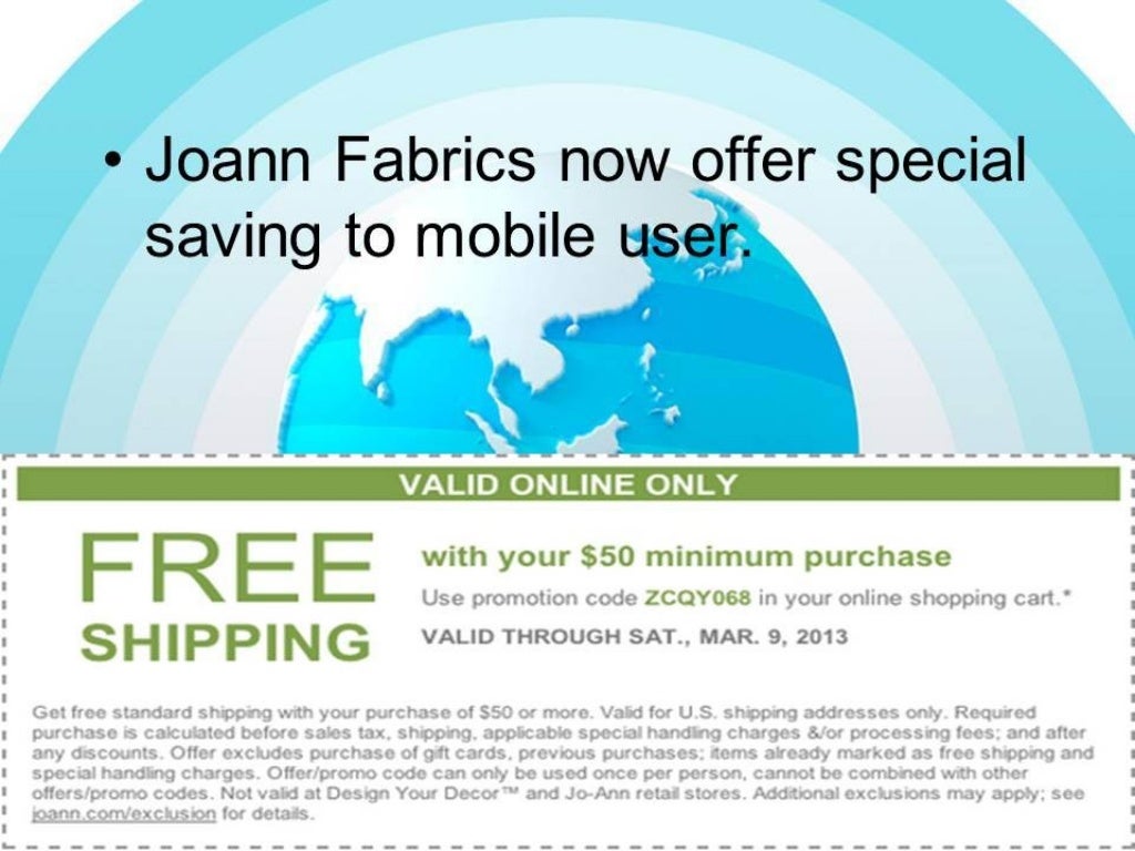 Joann fabric coupon mobile