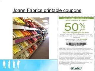 Joann fabrics printable coupons