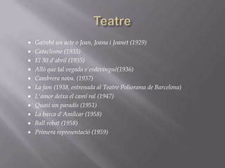  Va ser nomenat president de l’Associació d’ Escriptors Catalans i cap de publicacions de la Conselleria de Cultura de la Generalitat.