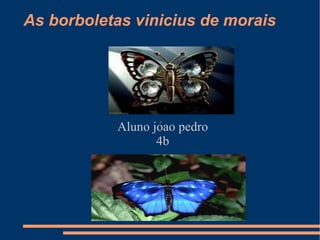 As borboletas vinicius de morais   Aluno joao pedro 4b 