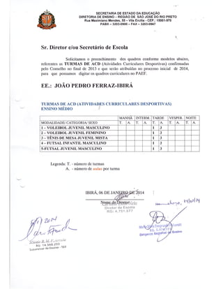 Plano Gestão EE João Pedro Ferraz