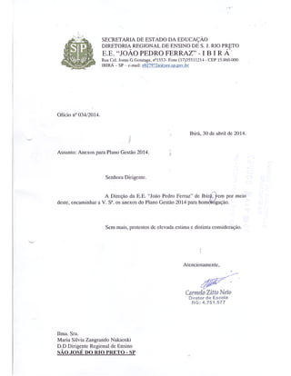 Plano Gestão EE João Pedro Ferraz