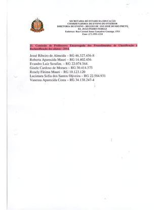 Plano Gestão EE João Pedro Ferraz