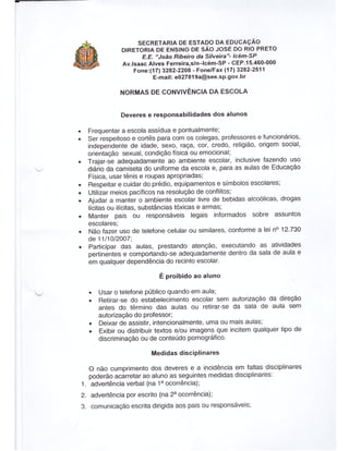 Plano Gestão EE João Ribeiro da Silveira