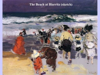 The Beach at Biarritz (sketch) 
