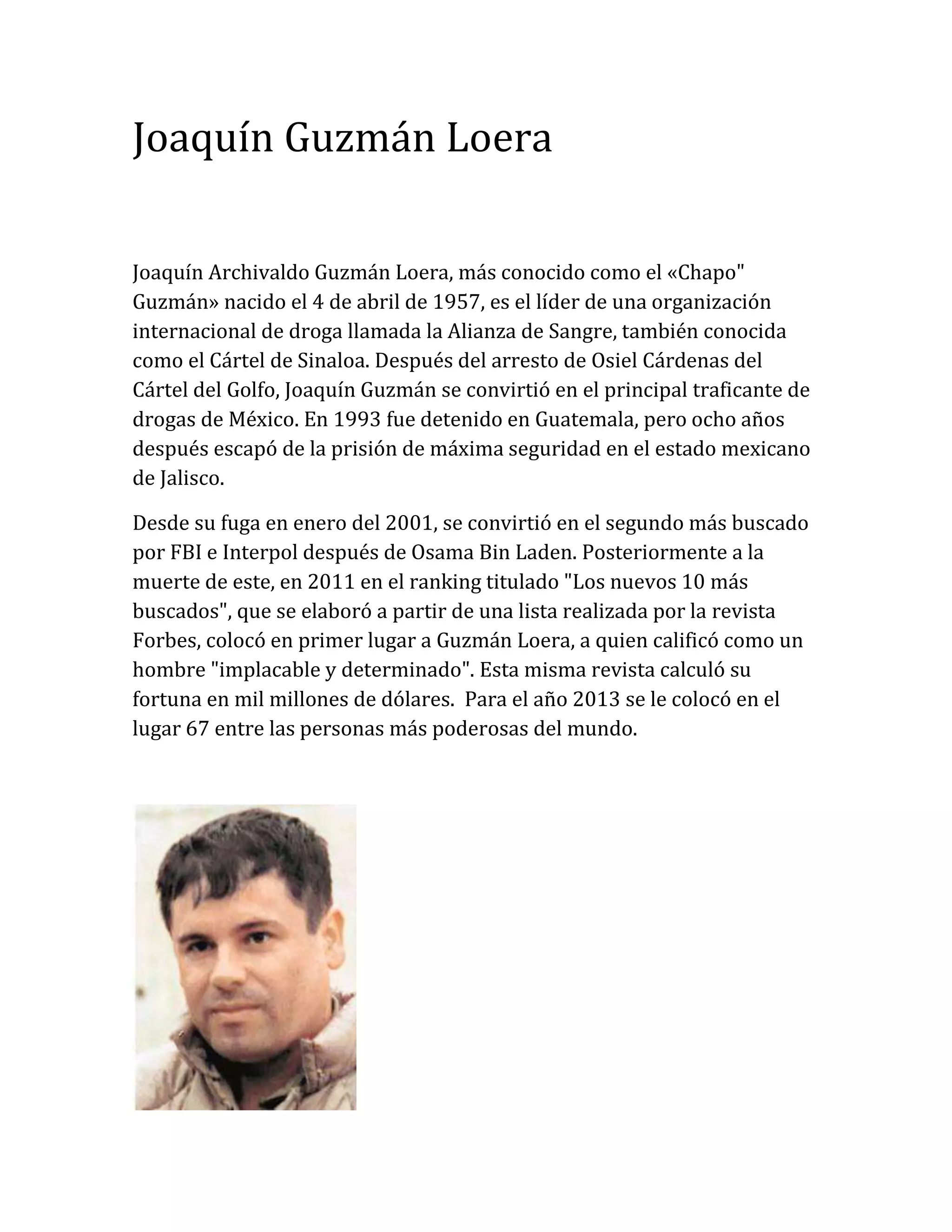 Joaquín guzmán loera | PDF