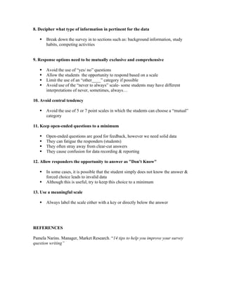  Creating Effective Surveys