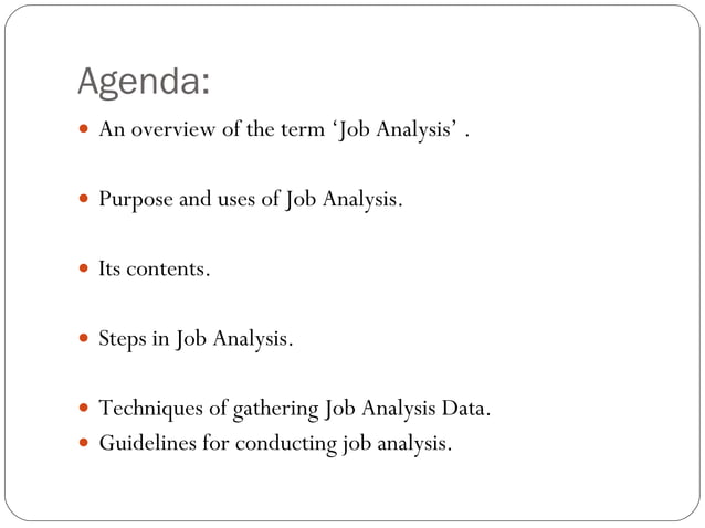 Job Analysis – The Process And Its Uses